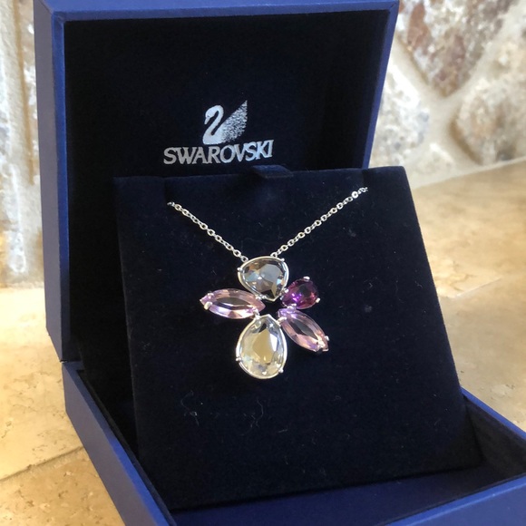 Swarovski Jewelry - NWOT Swarovski Purple and Silver Necklace
